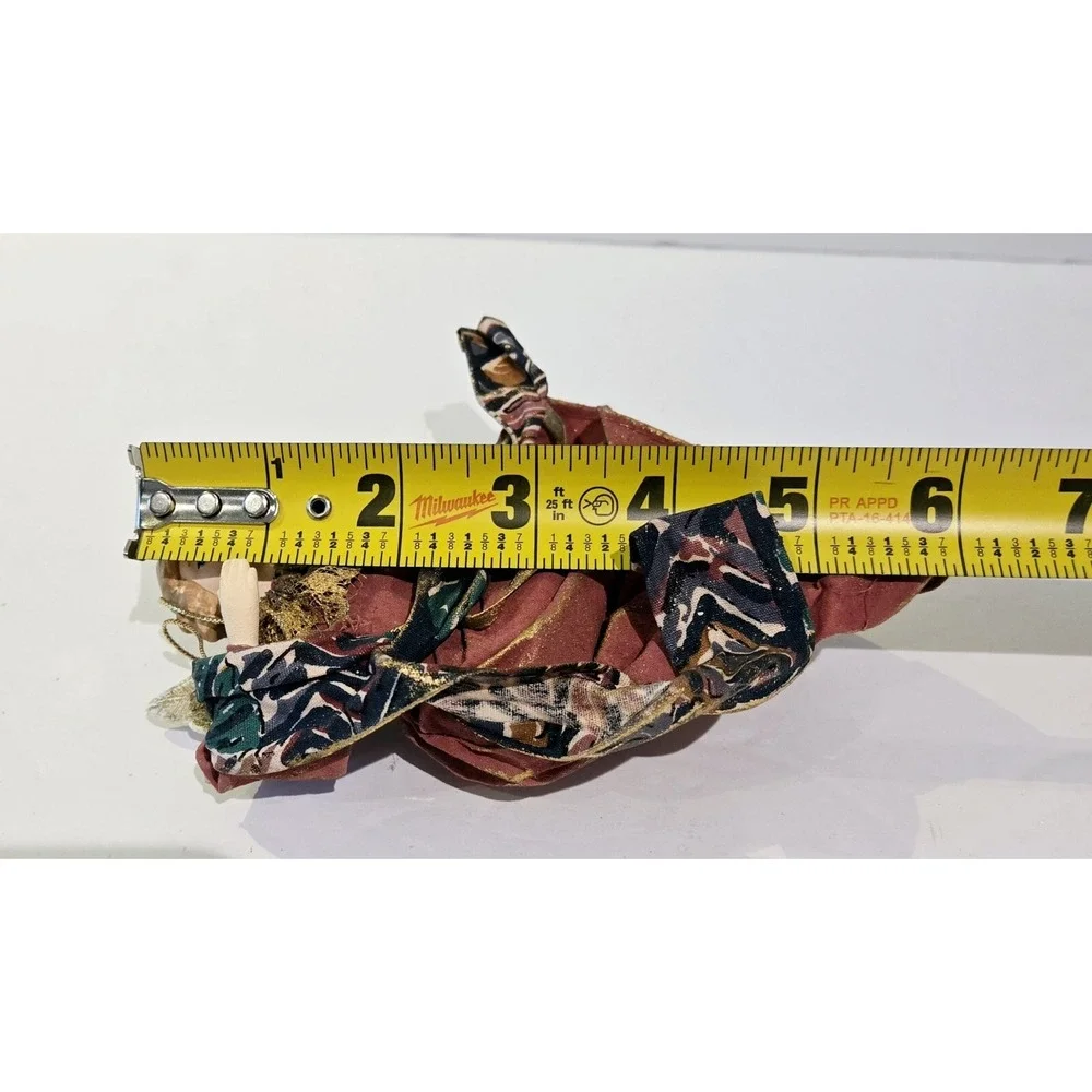 Lillian Vernon Fabric Mache Angel Ornament Tree Topper 6.5